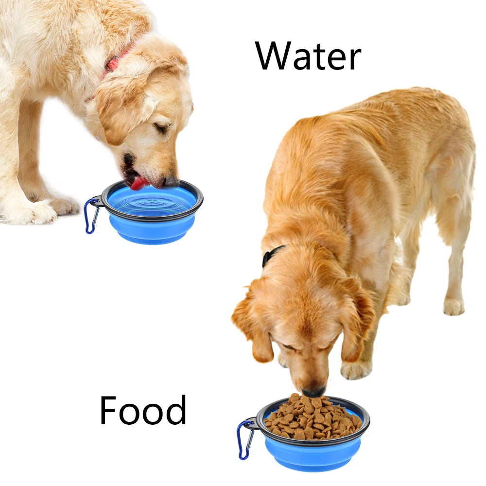 Zusammenklappbarer Wassernapf aus Silikon für Hunde