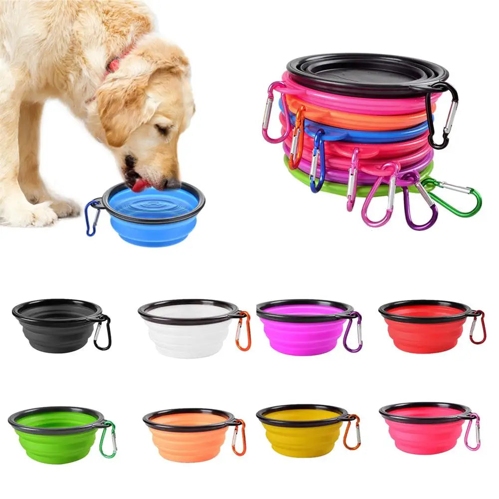 Zusammenklappbarer Wassernapf aus Silikon für Hunde