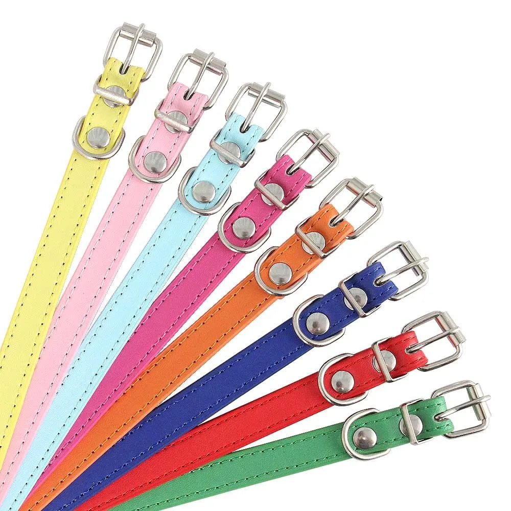 Bunte Leder Halsband für Katzen