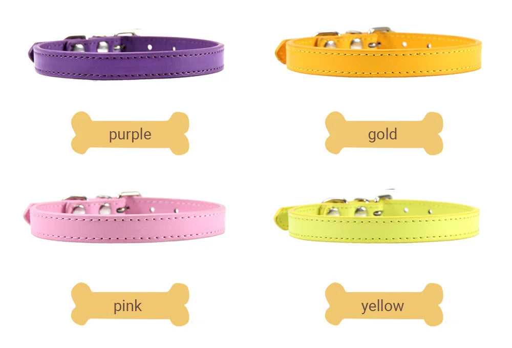 Bunte Leder Halsband für Katzen