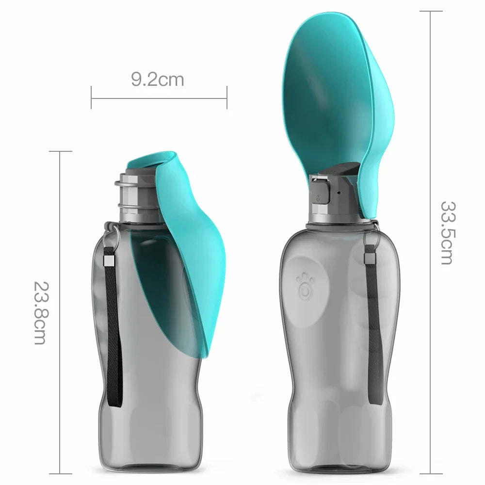 800 ml Tragbare Hundewasserflasche - für Draußen
