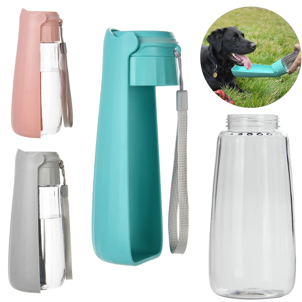 Portable dog water bottle for small and large dogs outdoors