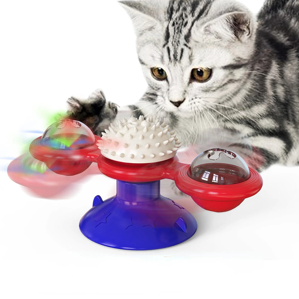 Windmühle Katzenspielzeug Interaktives Haustierspielzeug für Katzen