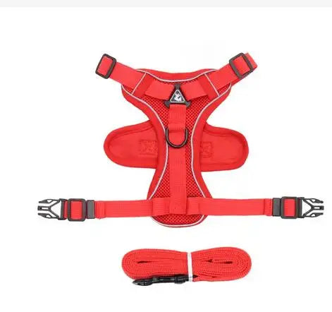 Fashionable reflective cat harness and leash sets