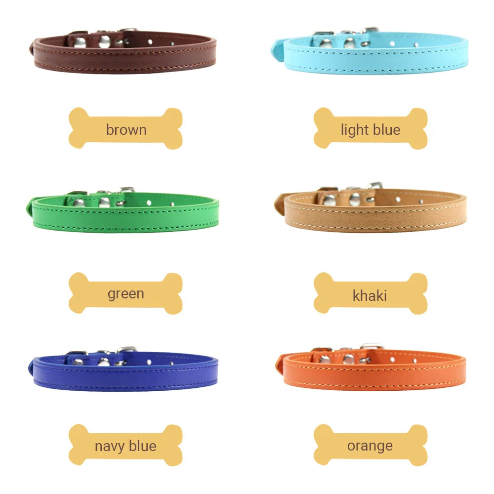 Bunte Leder Halsband für Katzen