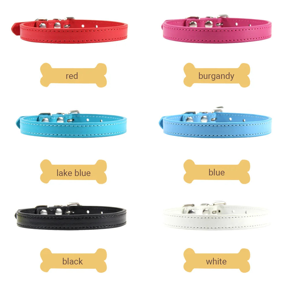 Bunte Leder Halsband für Katzen