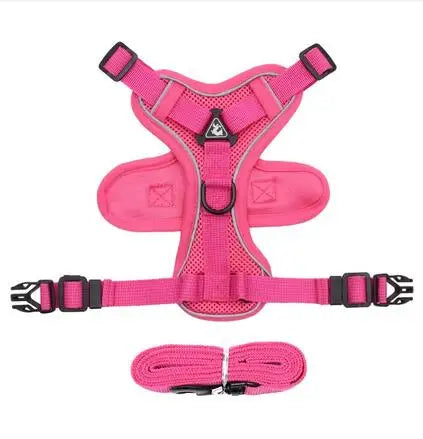 Fashionable reflective cat harness and leash sets