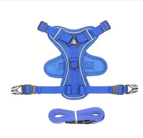 Fashionable reflective cat harness and leash sets