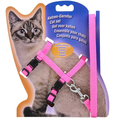 Adjustable Pet Cat Harness with Leash - Set