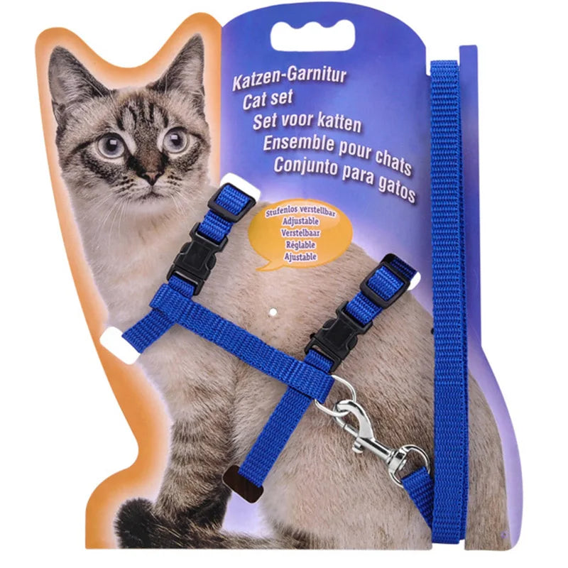 Adjustable Pet Cat Harness with Leash - Set
