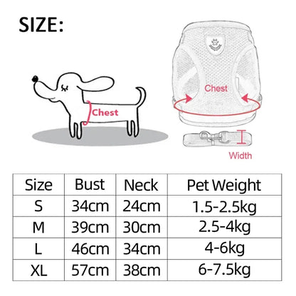 Cat Harness Vest Walking Lead Leash