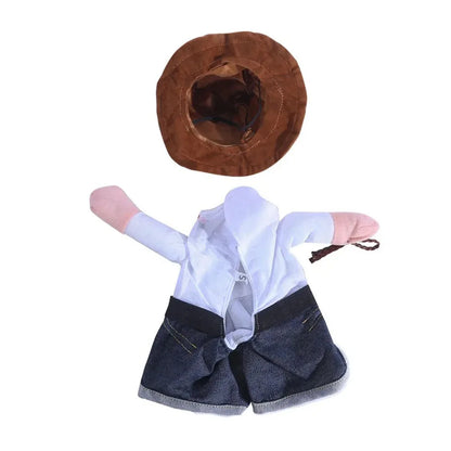 Lustiges Katzen Kostüm - Cowboy