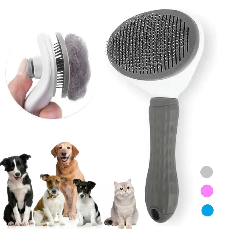 Self-cleaning hair remover comb