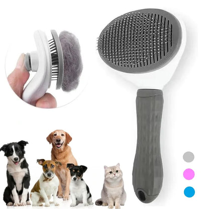 Self-cleaning hair remover comb