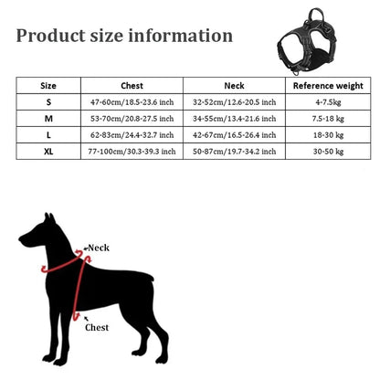 Verstellbare Hundegeschirrweste aus Nylon - Reflektierend