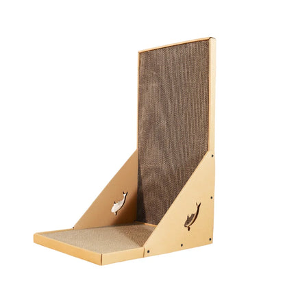 Cardboard Cat Tree for Indoor Cats - 26.8 inch L-shaped Vertical Scratching Post