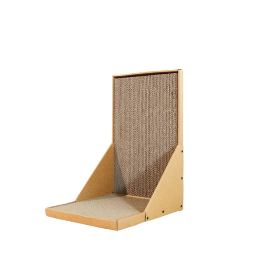 Cardboard Cat Tree for Indoor Cats - 26.8 inch L-shaped Vertical Scratching Post