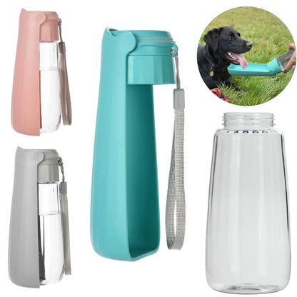 Portable dog water bottle for small and large dogs outdoors