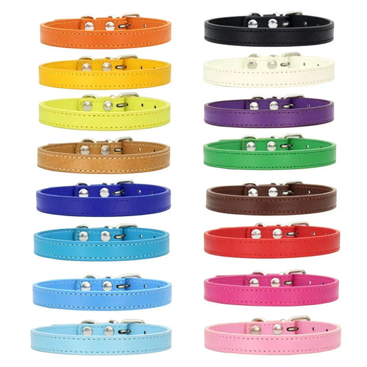 Bunte Leder Halsband für Katzen