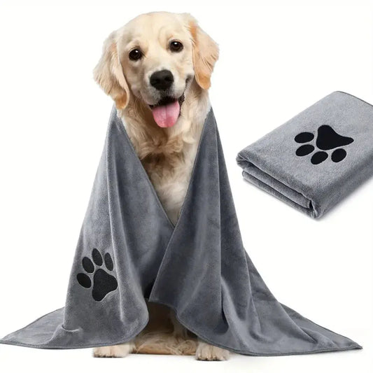 Microfiber bath blanket - super soft - for dogs